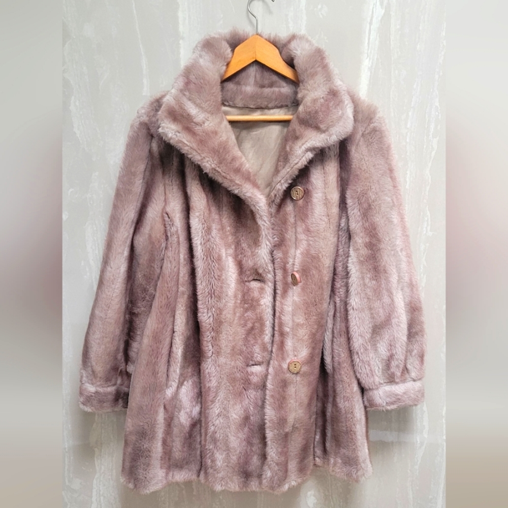 Vintage Faux Fur Coat Jacket
